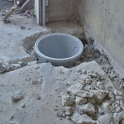 Placing a sump pit in a Westborough home