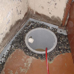 Installing a sump in a sump pump liner in a Chicopee home